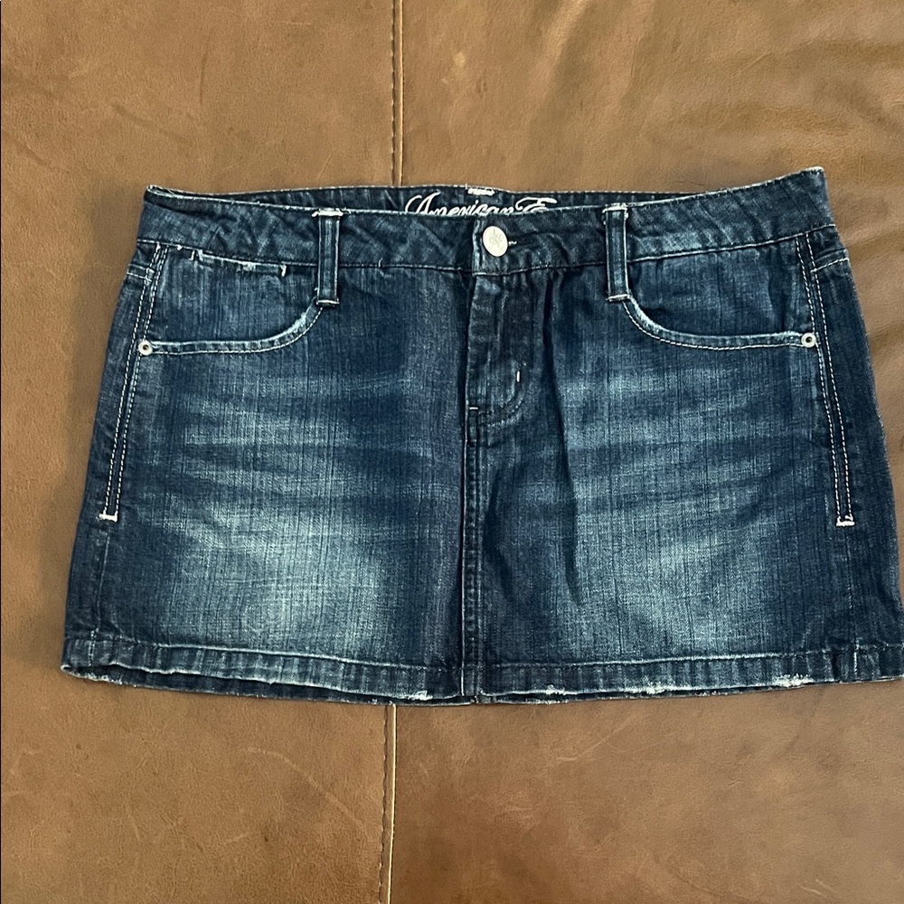 American Eagle Outfitters Dark Denim Mini Skirt